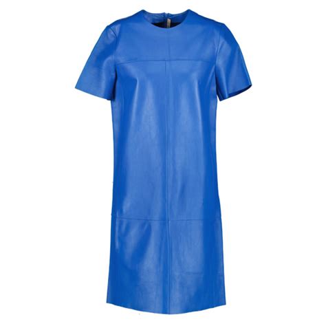 celine blue leather dress